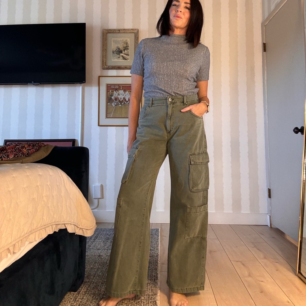 Cotton on green cargo pants